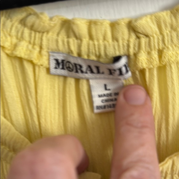 Pale Yellow Ruffle Top - Picture 3 of 4